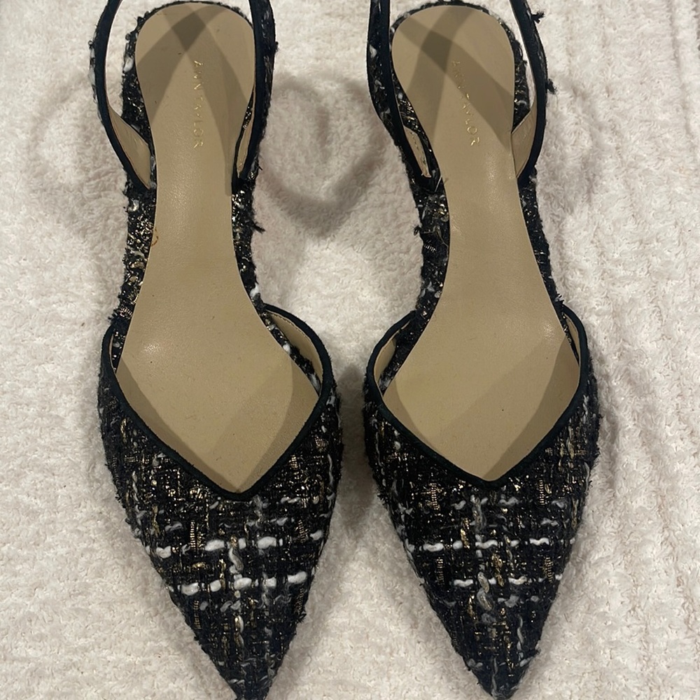 Ann Taylor size 8 tweed heels